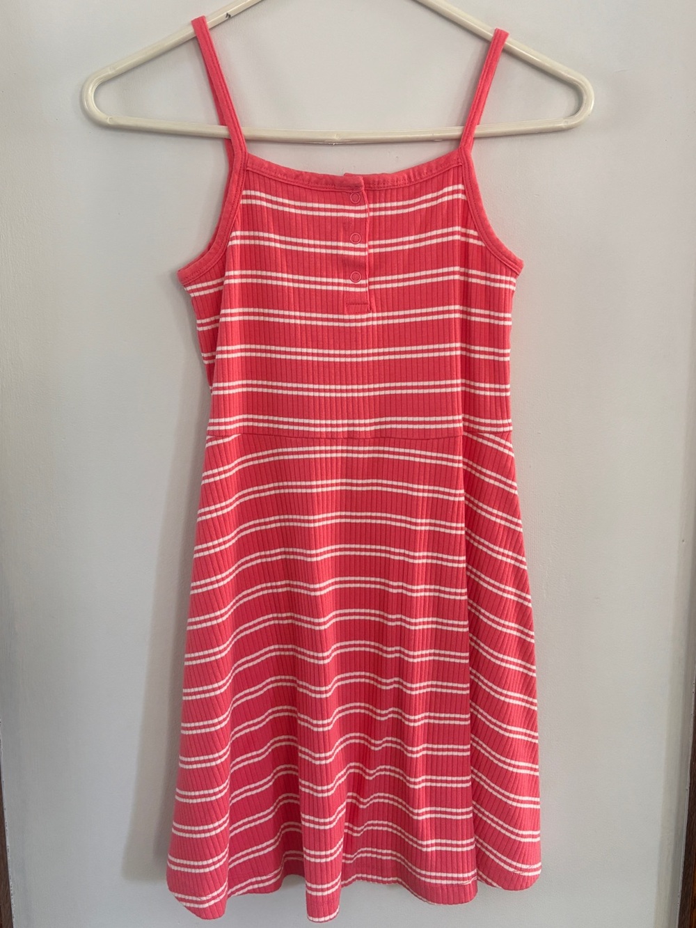 Hanna Andersson Striped Coral Cami Fit and Flare Dress Size 10